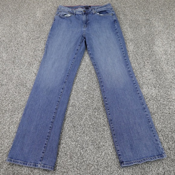 Tommy Hilfiger Denim - Tommy Hilfiger Jeans Womens 10 Dark Blue Denim Pants Flare Boot Stretch Fade Y2K